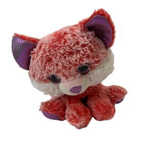 Hugfun 10” Cat Plush Pink White Purple Wearing Tutu Stuffed Animal Toy Sitting